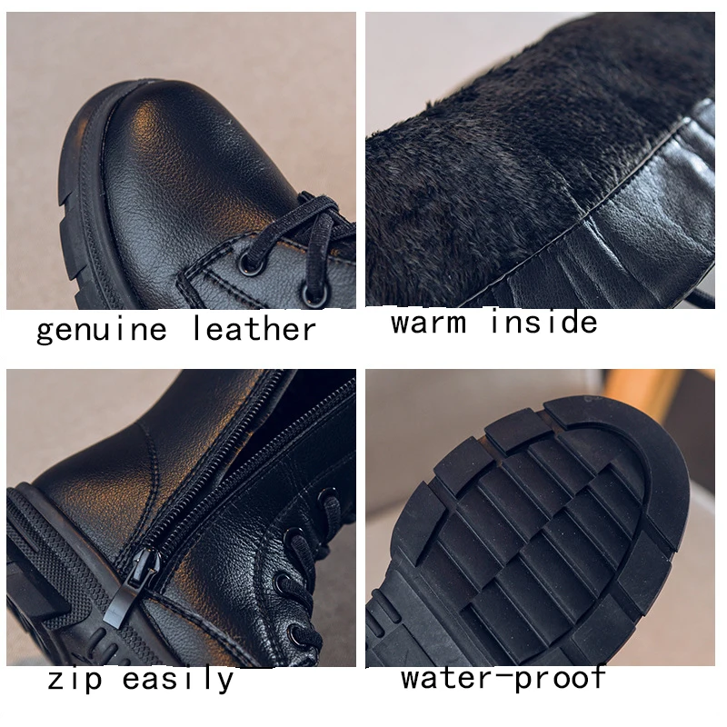 2019 зимние сапоги для девочек высокие из натуральной кожи детские ботинки martin |