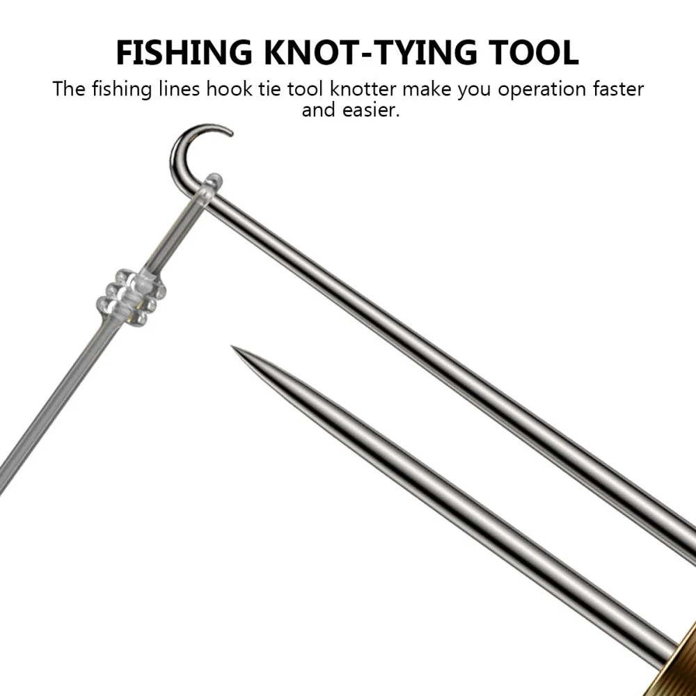 

2pcs Fast Knot Line Tying Tool Metal Fishing Line Knotter Fishing Accessories
