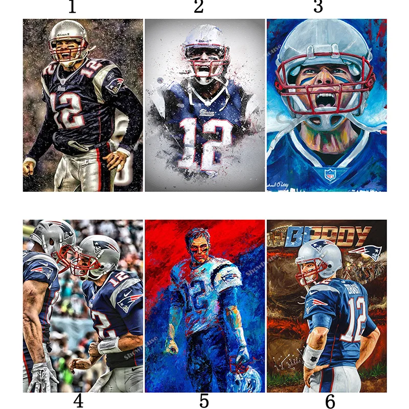 5D &quotсделай сам&quot алмазная живопись американский футбол суперзвезда том Брэди TB