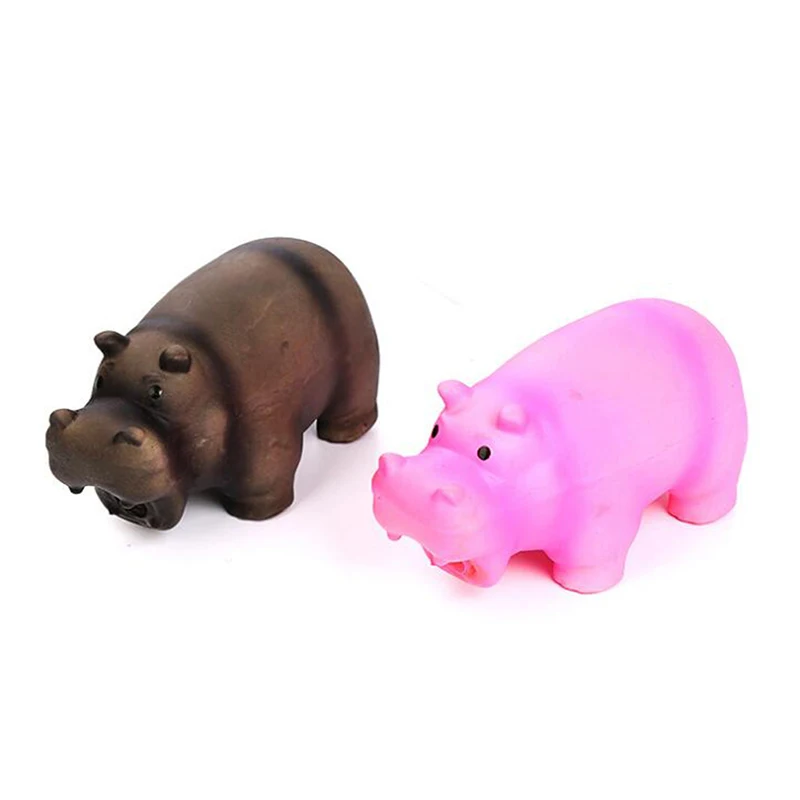 Симпатичные в форме бегемота жевательные интерактивные игрушки для собак