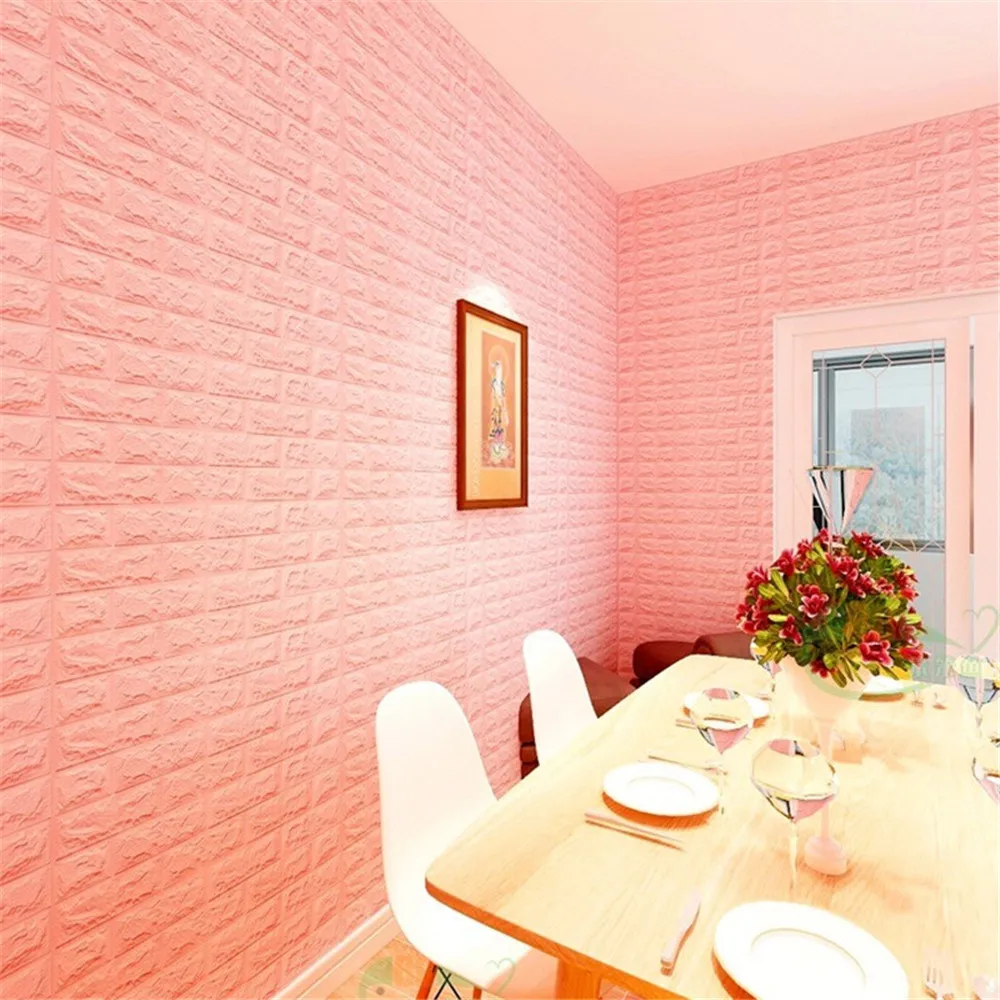 

Антистолкновения водонепроницаемые пенополиуретановые 3D кирпичные настенные наклейки украшение спальни самоклеящиеся наклейки для гост...