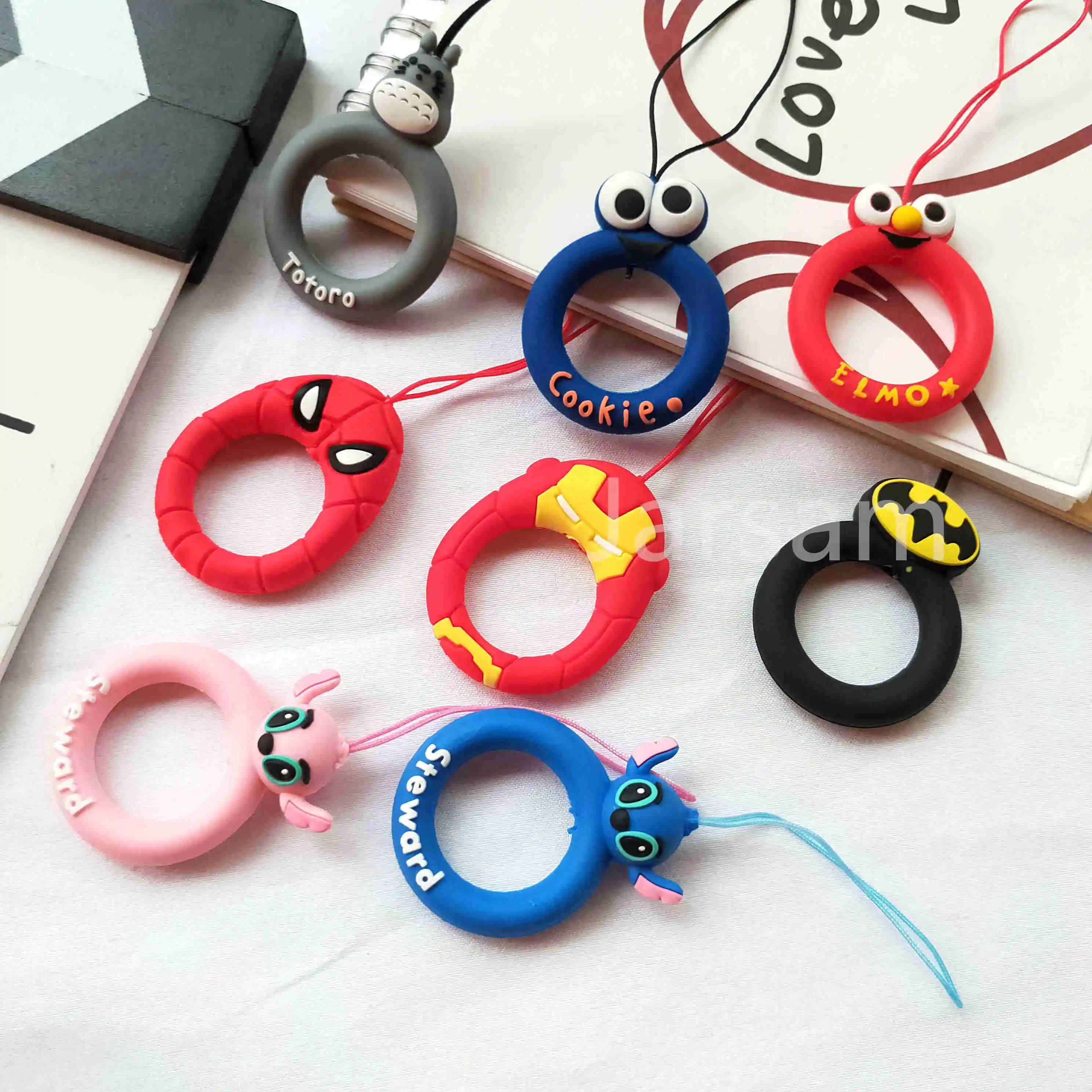 Оптовая продажа мобильный телефон милый мультфильм милое кольцо на палец