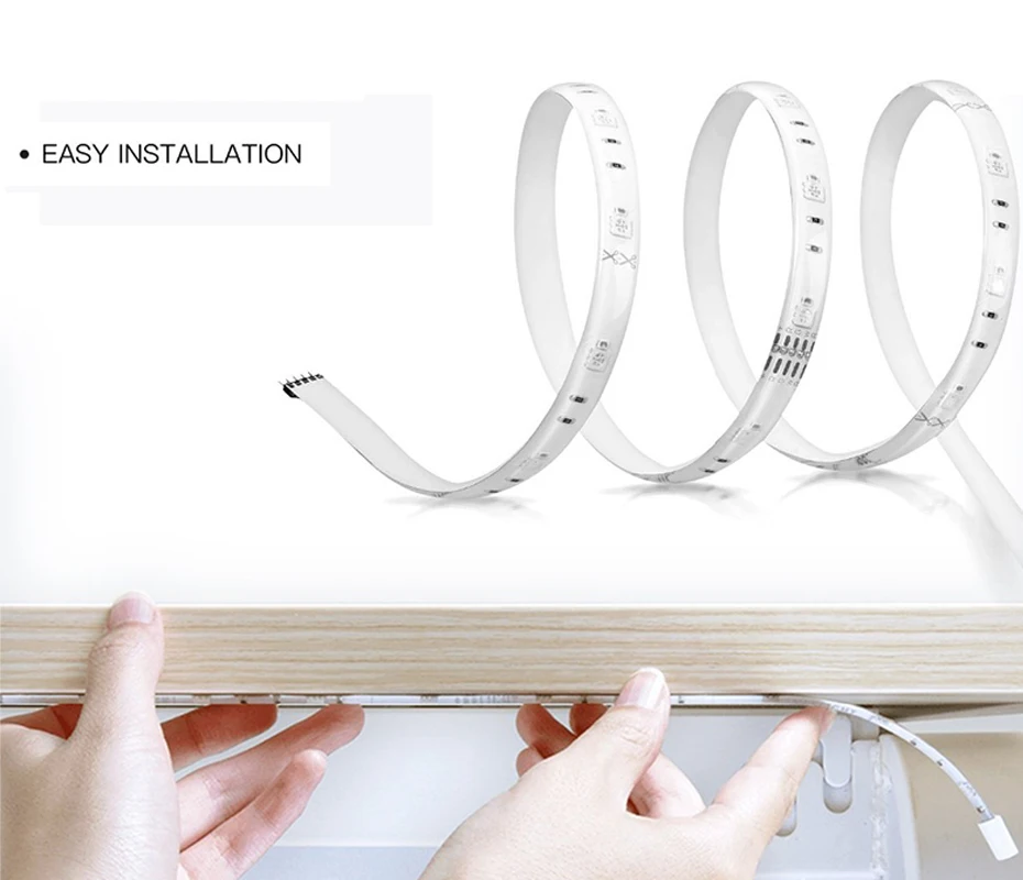 Xiaomi Yeelight умный красочный атмосферный светильник 2 м Xiao mi Home APP RGB светильник s работа с Alexa Google Assistant Homekit
