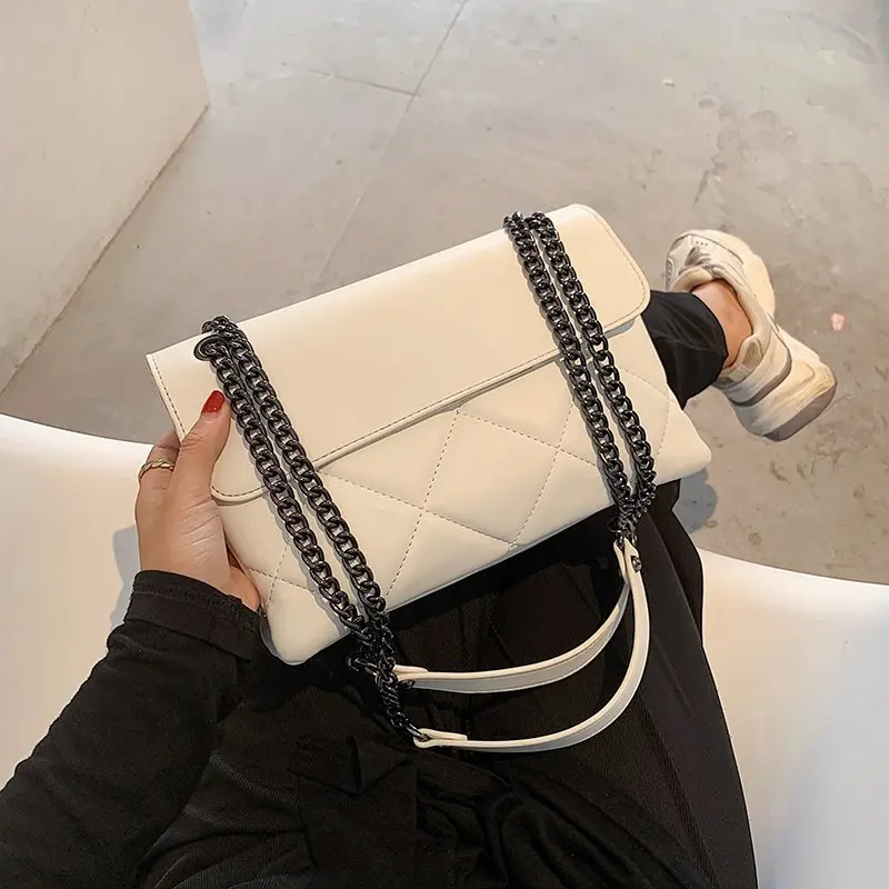 

Women Handbags 2020 Fashion Lady Square Thread Messenger Shoulder Bag Designer Chic Female Crossbody Bag Day Purses and Handbags