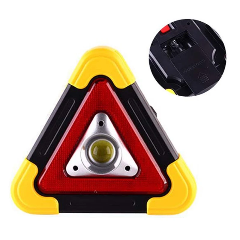 

Multi Function Triangle Warning Sign Car LED Work light Road Safety Emergency Breakdown Alarm lamp , Flashing light on
