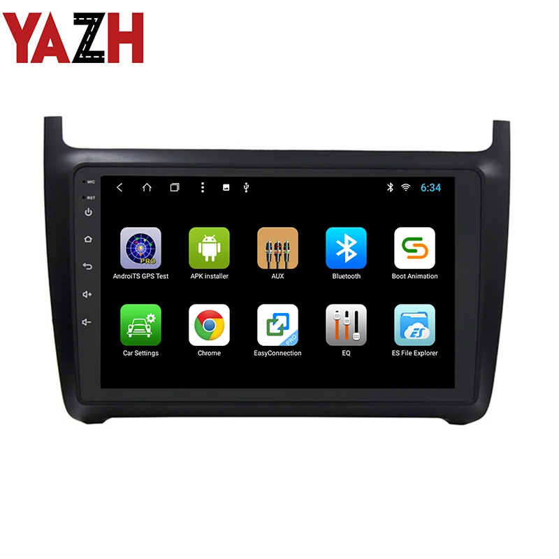YAZH 1 Din 9 0 дюйма 1024*600 IPS HD головное устройство GPS Navi для VolksWagen POLO 2012 2013 2014 2015 2016 с Android