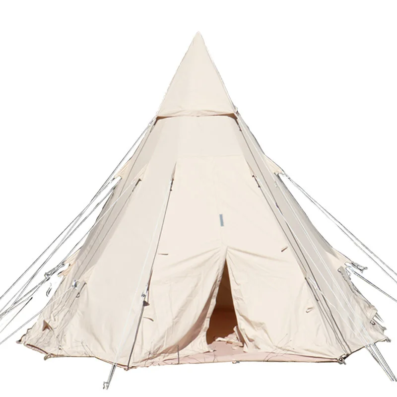 

Indian Tent Bell Tent- 100% Cotton, Glamping, Outdoor & Leak-Proof Guaranteed Outdoor Picnic Windproof Family Party tent