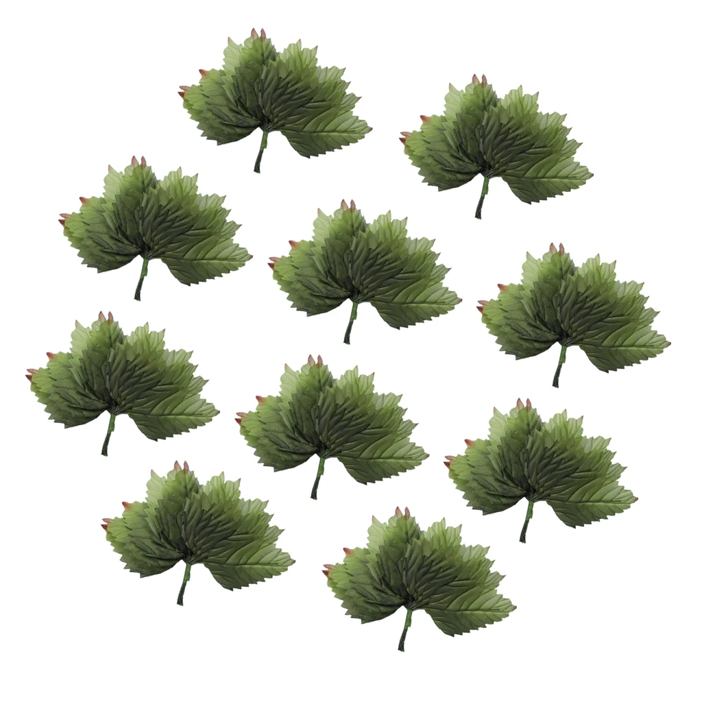 

120pcs Artificial Leaves Christmas Plants Branches Home Decors DIY Wreath