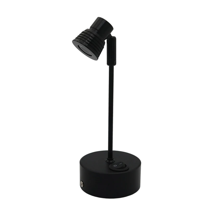 

1W/3W 8-43cm pole recharging led spot lamp jewelry showcase lamp desk sitting ceiling mount cabinet movable battery light