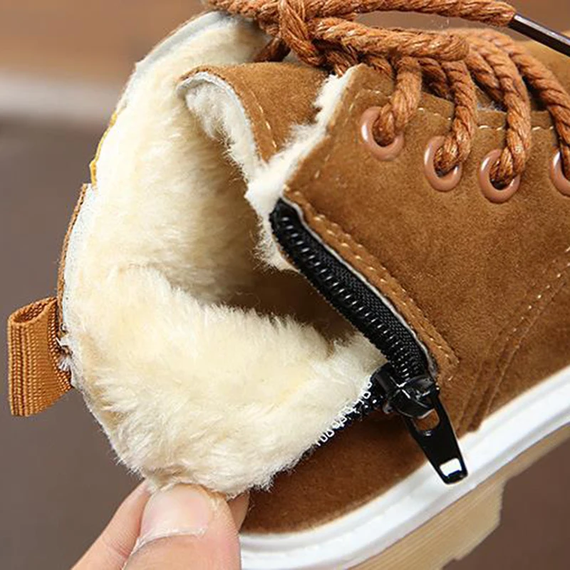 COZULMA Winter Baby Boys And Girls Shoes Boots Kids Fashion Snow Boots Children Warm Plush Cotton Thick Soft Shoes for 1-8 Years