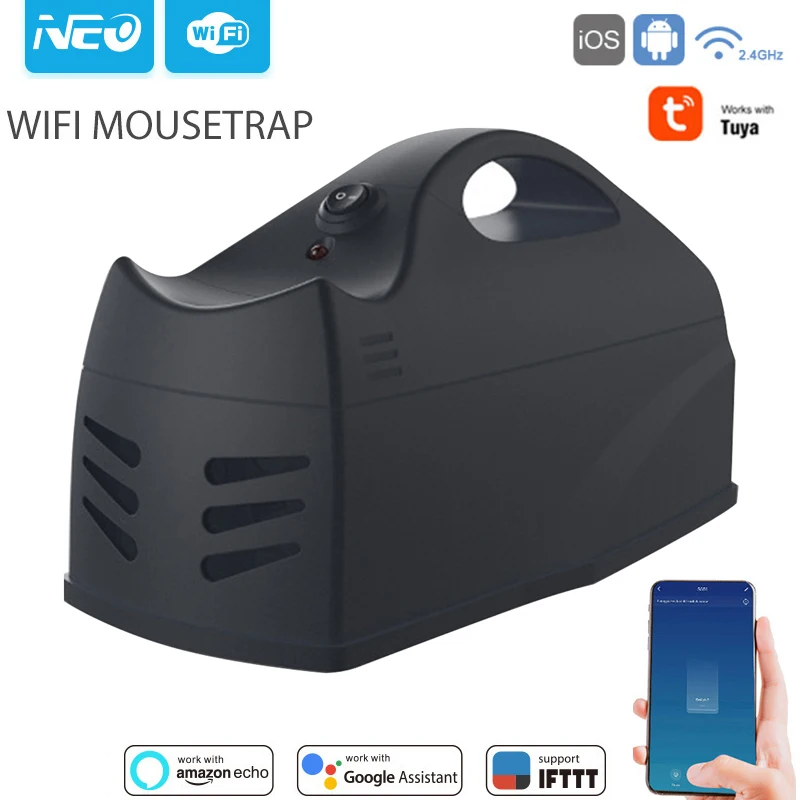 

Tuya Smart WiFi Mouse Trap APP Remote Control Smart Home Wireless W/LED Indicator Mousetrap Sensor Board Smart Life Mouse Killer
