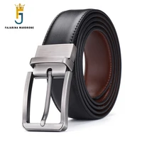 fajarina good quality genuine leather revolving alloy pin buckle metal belts men double side used belt accessories 2020 n17fj825