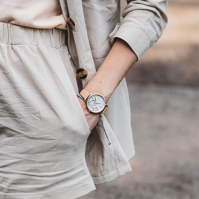 Часы Shengke женские кварцевые модные водонепроницаемые простые наручные из