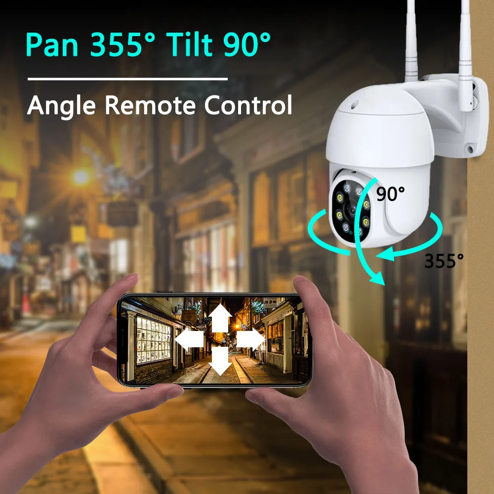Беспроводная уличная камера видеонаблюдения IP 8MP 4K WIFI охранная запись скоростной