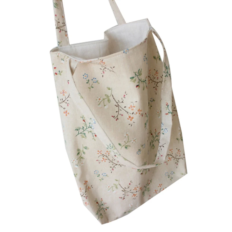 Женская винтажная Сумка-тоут из хлопка и льна | Багаж сумки
