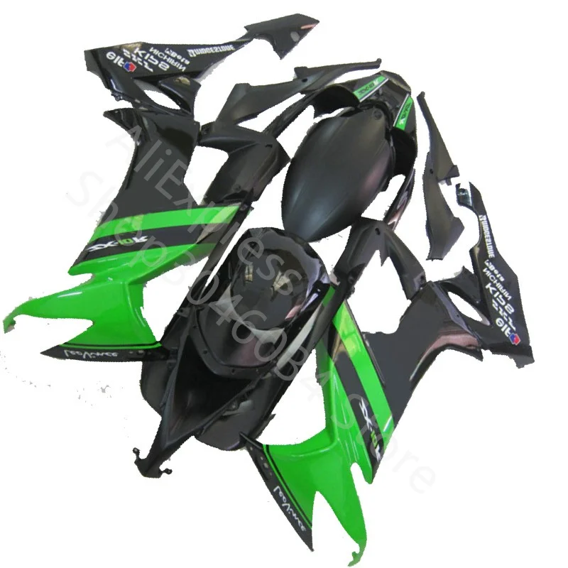 

Горячая Распродажа обтекатель мотоцикла для Kawasaki ZX10R 2008 2009 2010 зеленый черный корпус обтекатель Ninja ZX 10R 08-10