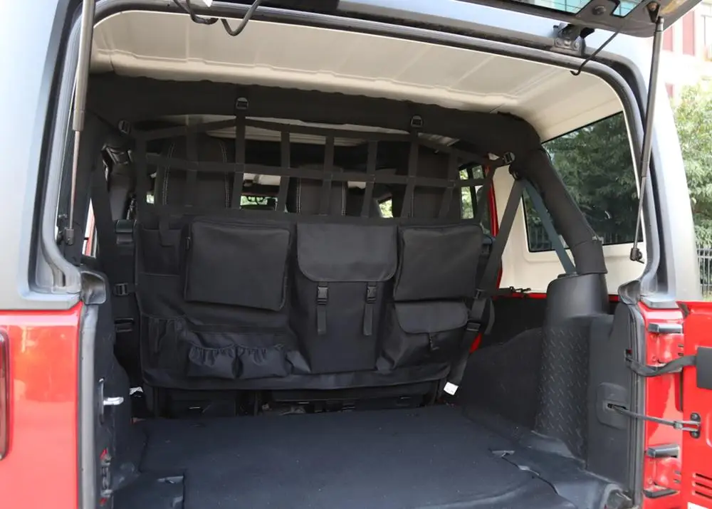 

Trunk Storage Bag Seatback Pocket Insulation Net for Jeep Wrangler JK 2007-2017 Sports Sahara Rubicon Black Car Accessories