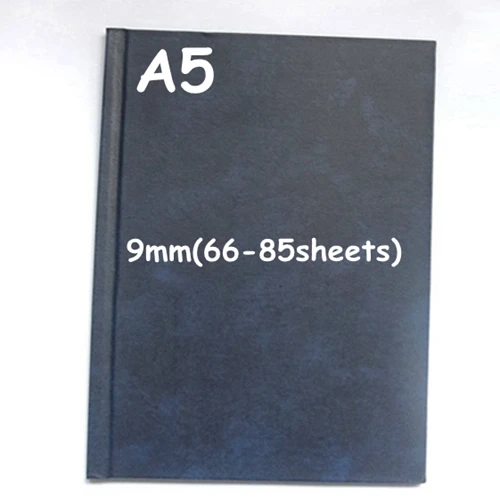 A5-9mm-Blue Обложка дневника PU обложка тетради термальная Крышка Переплета A4 A5 Размер 3-15 мм(переплет 11-145листов) 3 цвета опционально оптом - Цвет: A5-9mm-Blue