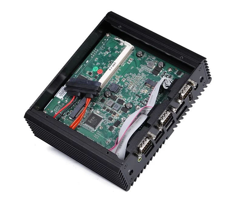 QOTOM Mini ПК Q160P J3160 Quad Core AES-NI 6W DP 3 дисплей 4 COM GPIO POS промышленный компьютер | Компьютеры