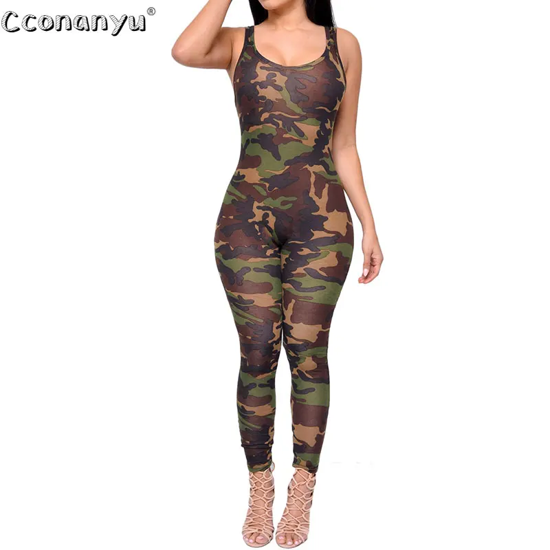 Женские камуфляжные комбинезоны с принтом весна 2020 узкий облегающий болотный