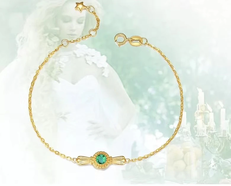

Romantic Elegant Sun flower chain natural green emerald Bracelet Natural gemstone bracelet S925 silver girl party gift jewelry