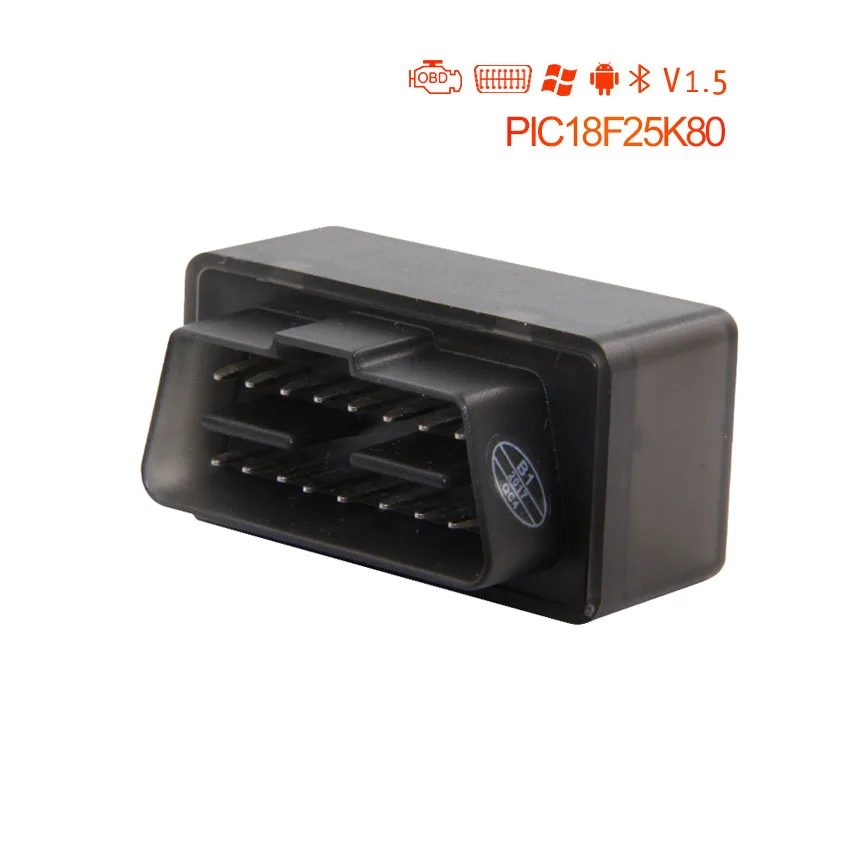 ELM327 V1.5 Bluetooth PIC18F25K80 V1.5 OBD2 сканер Диагностический адаптер мини ELM 327 v1.5 OBD OBDII считыватель кодов сканирующий инструмент