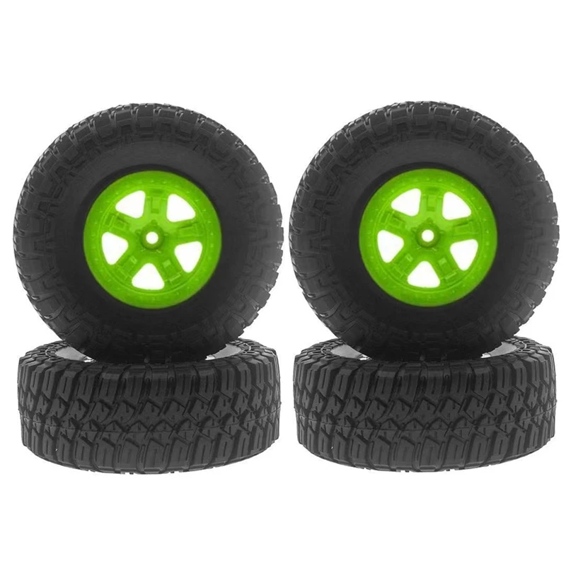 

4 шт. 120 мм Резиновые Покрышки для радиоуправляемых автомобилей, комплект ободов для 1/10 грузовиков с короткими колесами, Traxxas Slash Tamiya HPI Kyosho ...