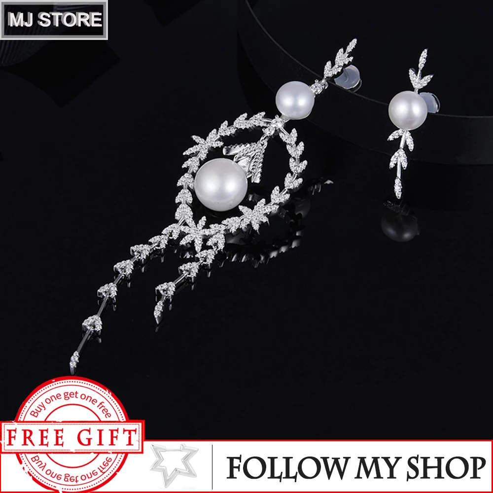 

Модные индивидуальные серьги из серебра S925 пробы с жемчугом в виде лепестков, нишевые дизайнерские Роскошные Брендовые женские серьги в по...