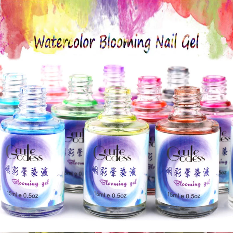 Гель для ухода за ногтями с блестками акварельные чернила жидкая краска лак