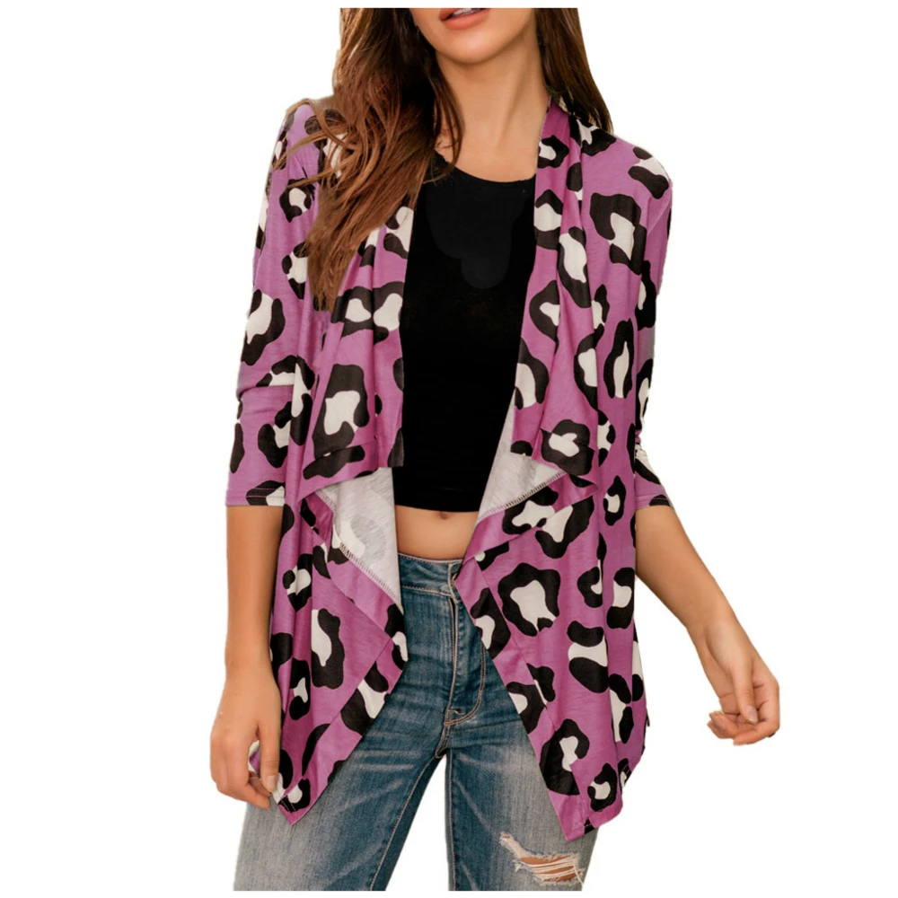 

2020 Casual Open Stitch Bomber Woman Jacket Coat Summer Autumn Half Sleeve Print Thin Outwear Coats and Jackets Women Clothing