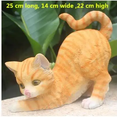 Имитация кота из смолы украшения для домашнего стола Красивые Животные|decorative gift