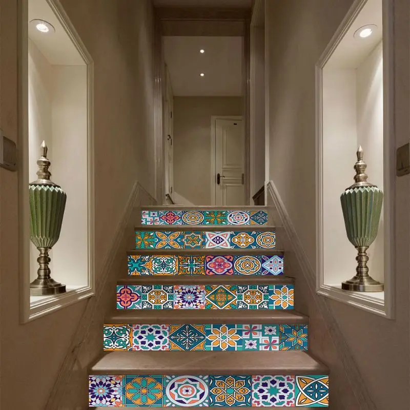 6 шт./компл. 3D наклейки на пол лестница | Дом и сад