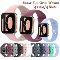 official style silicone watch strap for oppo watch 41mm 46mm original smartwatch band replacement wristband bracelet belt correa