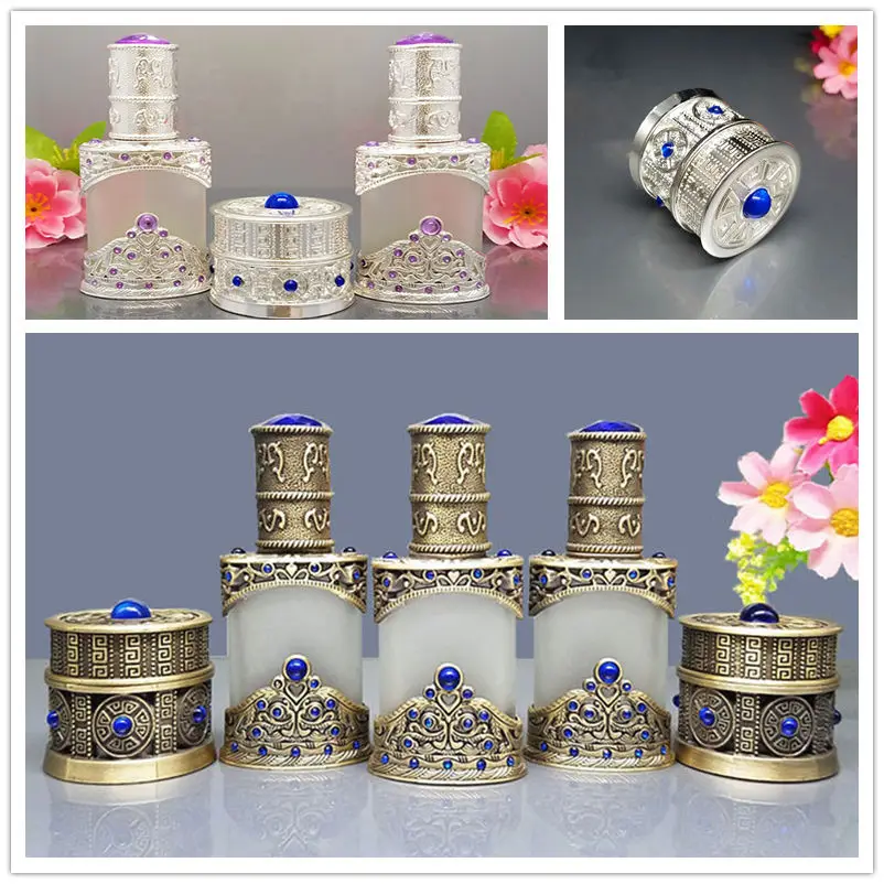 8 г винтажная стеклянная матовая банка для крема 12 мл с капельницей эфирного