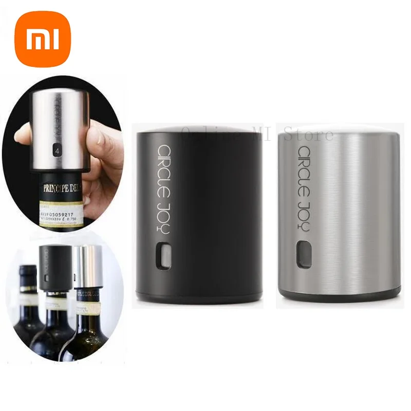 Умная винная пробка Xiaomi электрическая для вина из нержавеющей стали с эффектом