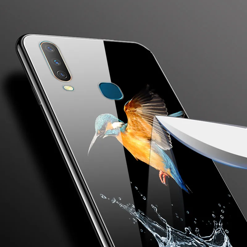 Чехол из закаленного стекла для Vivo Y17, чехол, жесткая задняя крышка для Vivo Y15, чехол для Vivo Y12, чехол из ТПУ, бампер для Vivo Y3, чехол, Funda