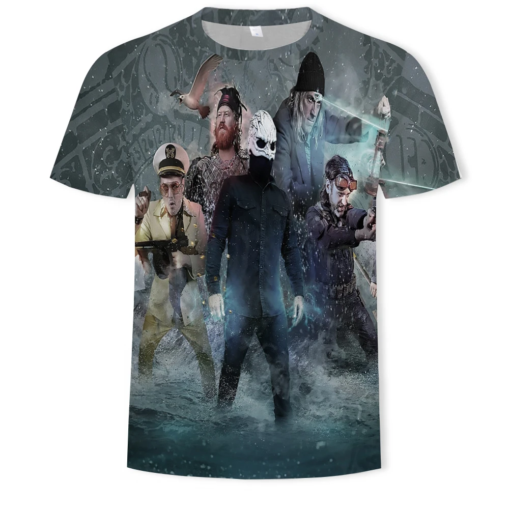 

2021 Summer Boutique Men's Short Sleeve Game Character Journey 3D Printing Fashion Slim T-shirt Male and Female Student Edition