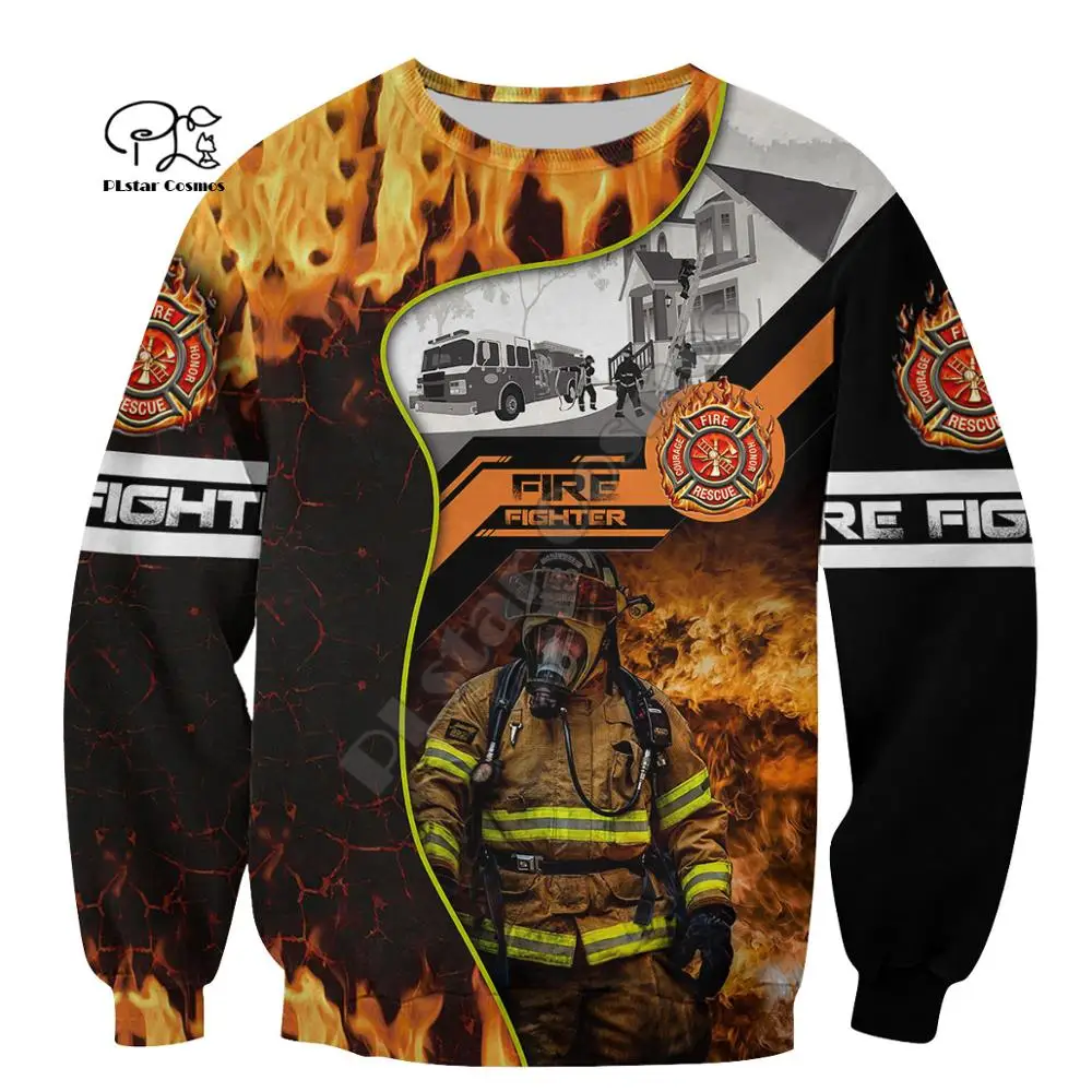 

PLstar Cosmos FireFighter Firemen Fire Hero Harajuku Streetwear Tracksuit 3DPrint Funny Zip Hoodie/Sweatshirt/Mens Womens-a11