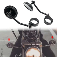 for sportster xl 883 custom 1200 iron 883 xl883n motorcycle rearview side mirror aluminum for 38 41mm forks
