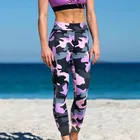 Женские тонкие спортивные штаны для бега, камуфляжные леггинсы для фитнеса, обтягивающие штаны для йоги, спортивная одежда для спортзала, спортивные брюки