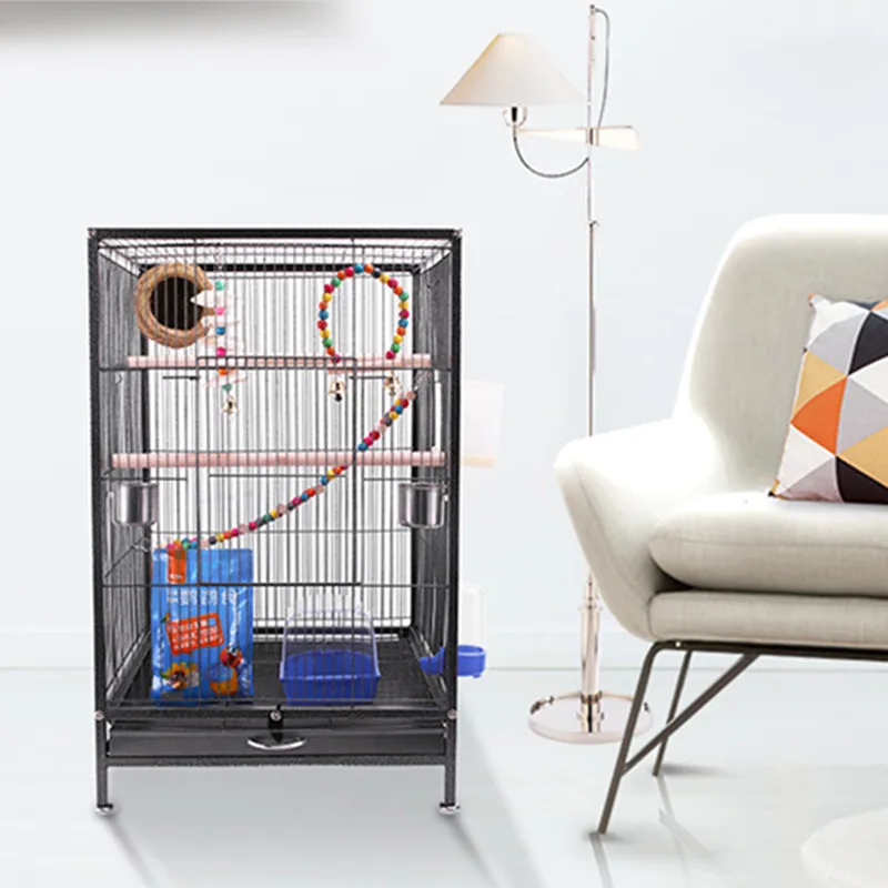 Set Parrot Cage Luxury Large Bird Starling Metal Peony Wren Breeding Nest Iron Pigeon | Дом и сад