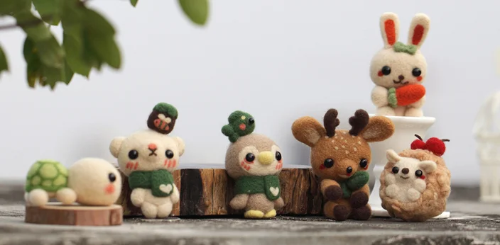 

Чашки Meng для домашних животных из мультфильма Набор для вышивки шерстяной войлок игла валяние украшение рукоделие