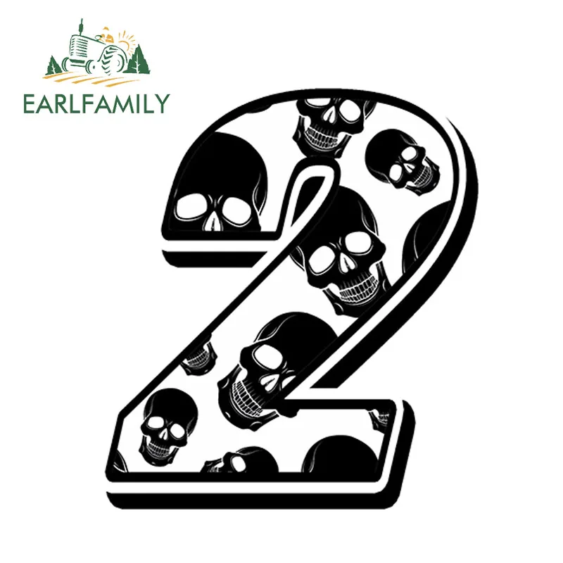 EARLFAMILY 13 см x 10 автостайлинг гоночные номера виниловая наклейка череп s Мотокросс