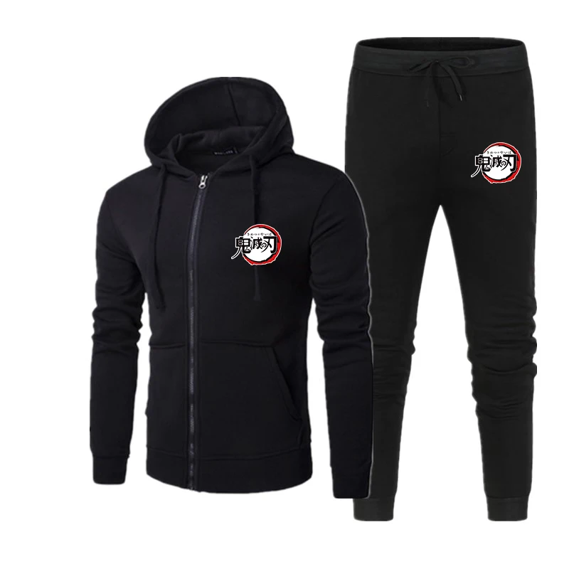 

2021 Men's Autumn Winter Sets Zipper Hoodie+pants Two Pieces Casual Tracksuit Male Sportswear Brand Clothing Sweat Suit 3XL