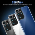 Смартфон S28 pro + на Android 2021, экран 512 дюйма, 16 ГБ + 6,1 ГБ
