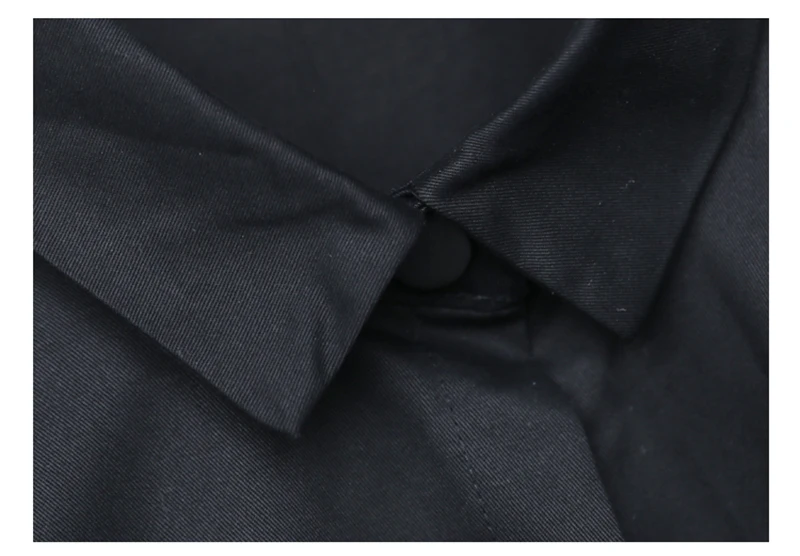 

[EAM] Women Black Split Big Size Long Trench New Lapel Long Sleeve Loose Fit Windbreaker Fashion Tide Autumn Winter 2021 1DB220