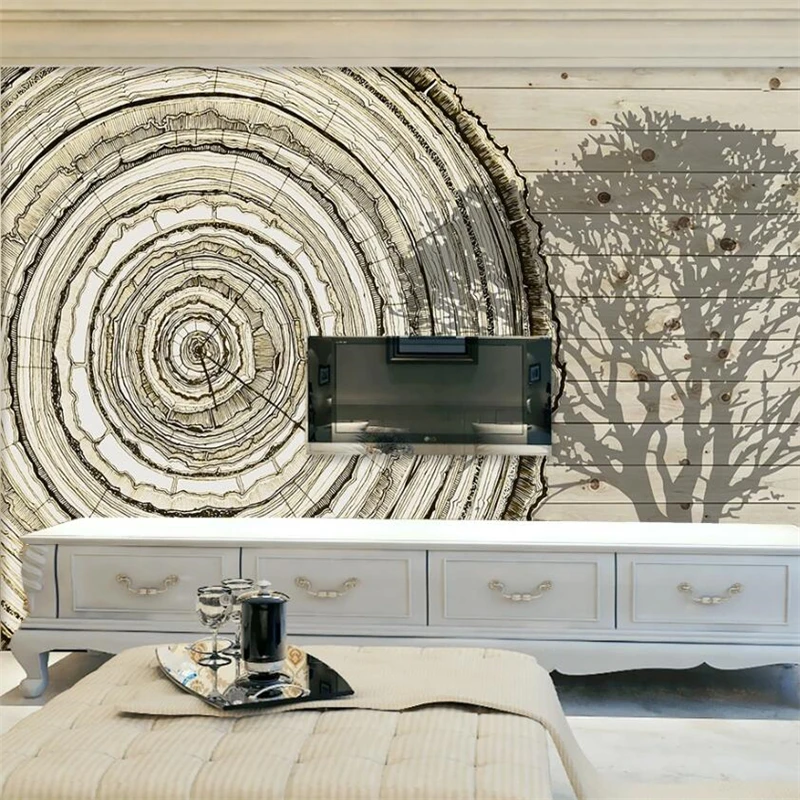 wellyu Customized large-scale mural fashion home improvement tree ring art bedroom background wall wallpaper | Обустройство дома