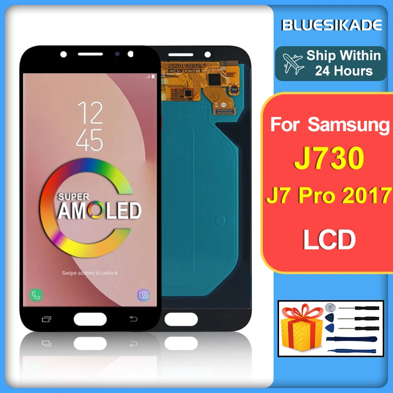 

5.5" AMOLED For Samsung Galaxy J730 LCD J730F J7 Pro 2017 Display Touch Screen Digitizer For Samsung SM-J730G Replacement Parts