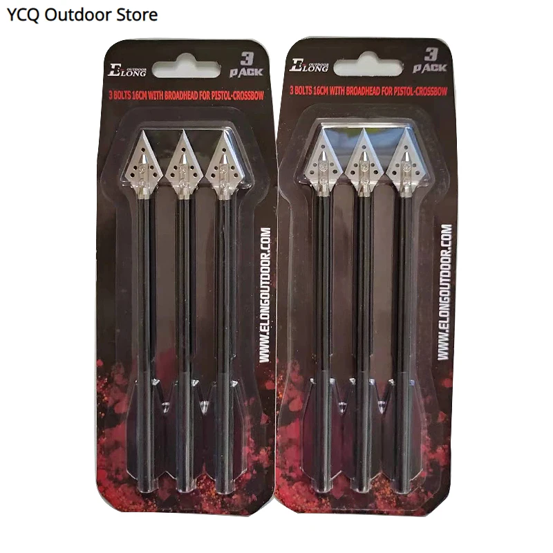 

3/6/9/12/24pcs 6.5'' corssbow bolt black solid aluminum body for 50-80 lbs crossbow