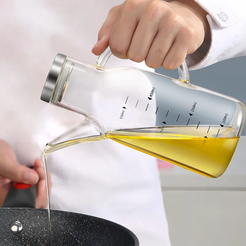 

Kitchen Supplies Glass Oil Pot Leak Proof Control Soy Sauce Bottle Vinegar Seasoning Tank Item Storage Container Food Container